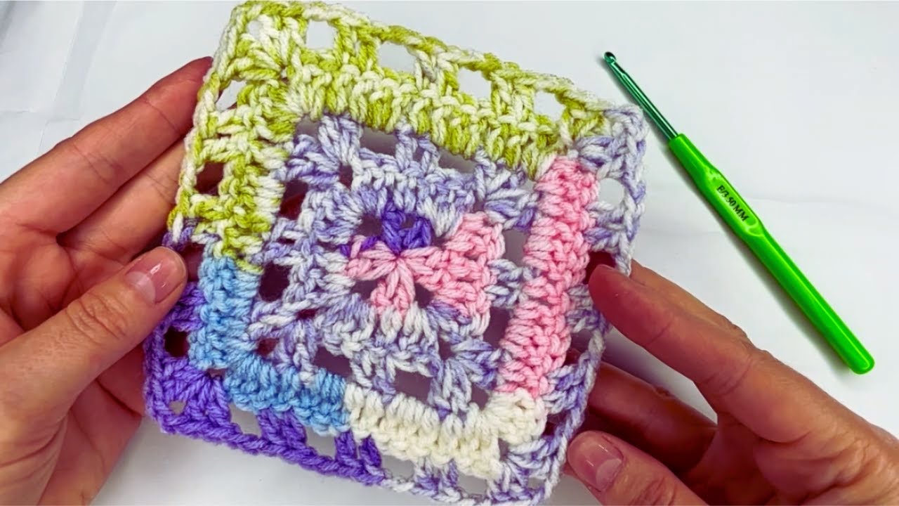 NEW Granny Square crochet | 2 rows repeat - YouTube