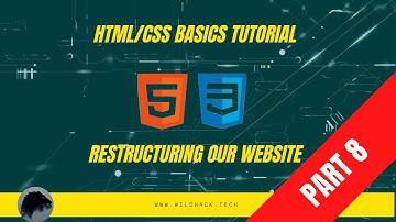 Basic HTML and CSS Tutorial (Part 8) Restructuring our Website