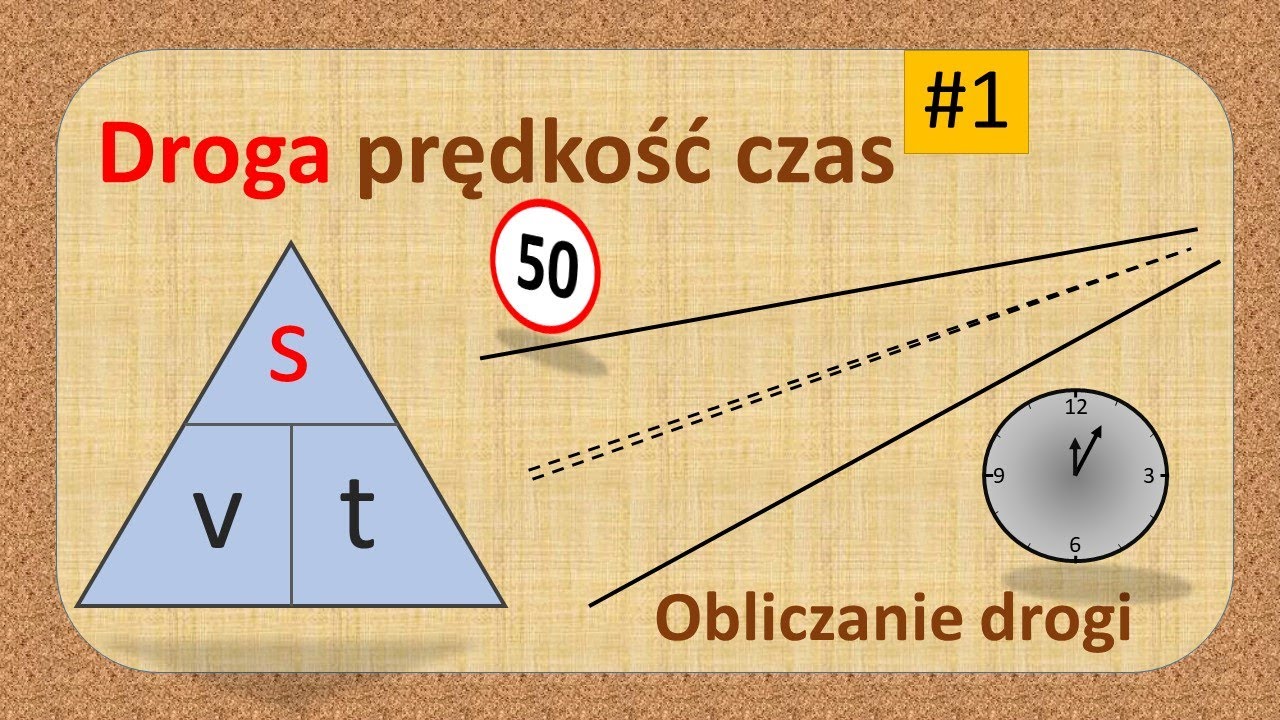 Wzor Na Czas Droge I Predkosc Obliczanie drogi #1 - droga prędkość czas - YouTube