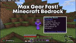 The Fastest Way To Get Max Armor In Minecraft Bedrock!