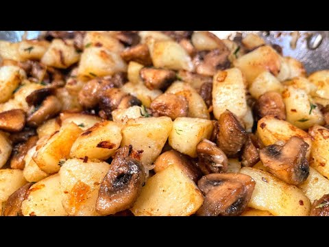 Как правильно жарить картошку. Жареная картошка с луком и грибами на сковороде.Как пожарить картошку