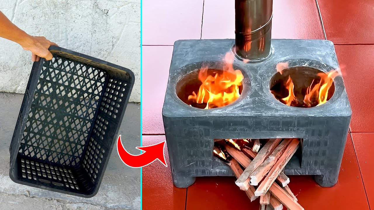 Top 3 portable smokeless stoves from cement | Creative cement ideas