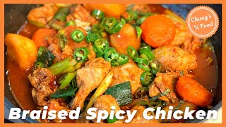 How to Make Korean Spicy Braised Chicken | Dakbokkeumtang