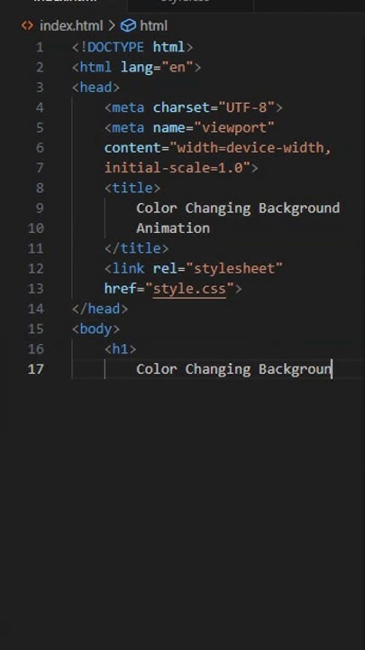 Color Changing Background Animation using HTML and CSS #ASMR #Coding ...