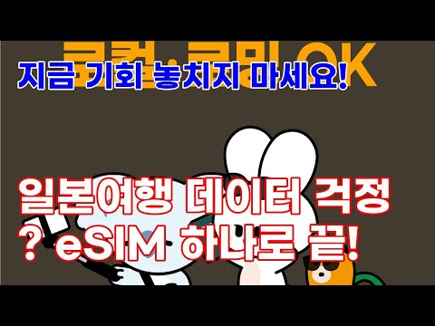 일본여행 필수템! eSIM 하나로 데이터 걱정 끝! (KDDI, 소프트뱅크 5G)