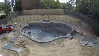 Gunite Pool Timelapse - Pt 3 - Tile