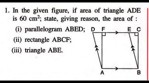 ex 16A q1 Class 9 SELINA Solutions Maths Chapter 16 Area Theorems chapter 16 concise mathematics
