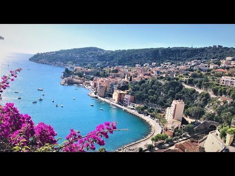 Walking on the French Riviera city Cap-D'Ail