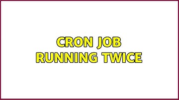 Cron job running twice