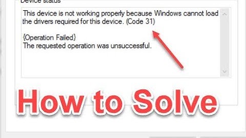 Fix Network Adapter Code 31 error Device is not working properly