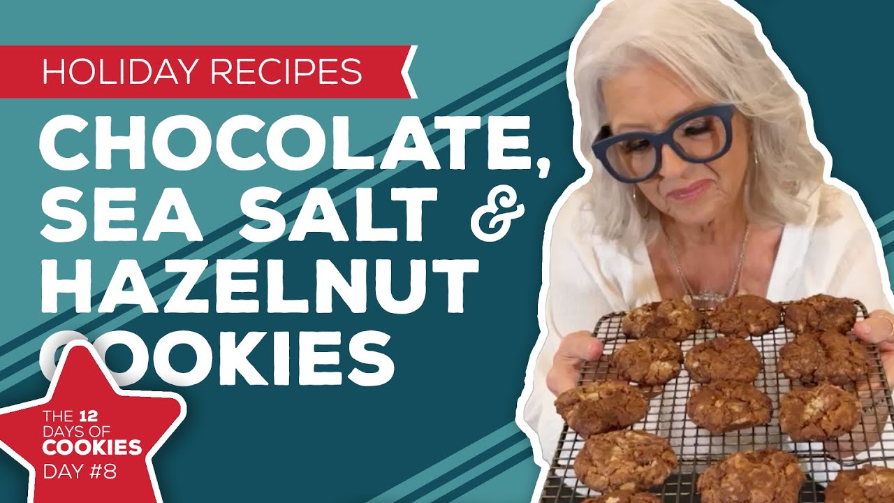 Holiday Cooking & Baking Recipes Chocolate, Sea Salt & Hazelnut Cookie Day 8 of Christmas