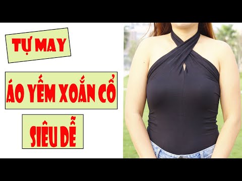 How to sew a halter twist shirt | TỰ MAY ÁO YẾM XOẮN CỔ ĐƠN GIẢN | Ặt Củ Tỏi DIY | Foci