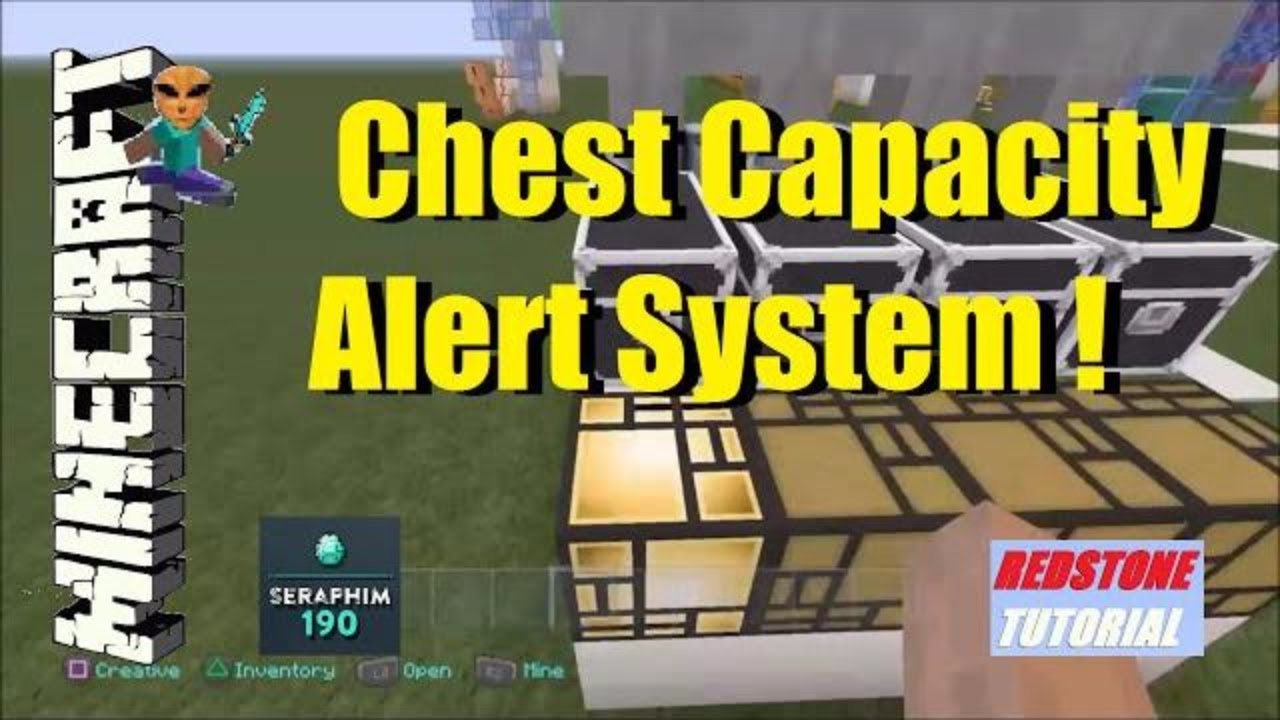 Minecraft Chest Capacity Alert System (Redstone Tutorial) Episode 308