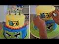 Pastel infantil de dos pisos fácil y sencillo |Como decorar un pastel de dos pisos para niños