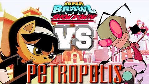 Kitty Katswell vs Invader Zim | Super Brawl Showdown v0.3.0b Full Match Gameplay