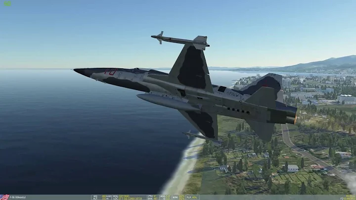 DCS: F-5E Cold Start, taxi, takeoff tutorial (single throttle)