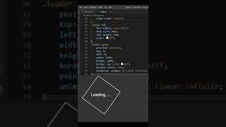 Quick CSS Loading Animation   Html CSS Animation Effects Short Tutorial #html #css #shorts