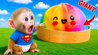 Macaquinho BonBon Fez um Grande Dumpling Squishy na LEGO Treehouse com seu Amiguinho | BONBON BRAZIL
