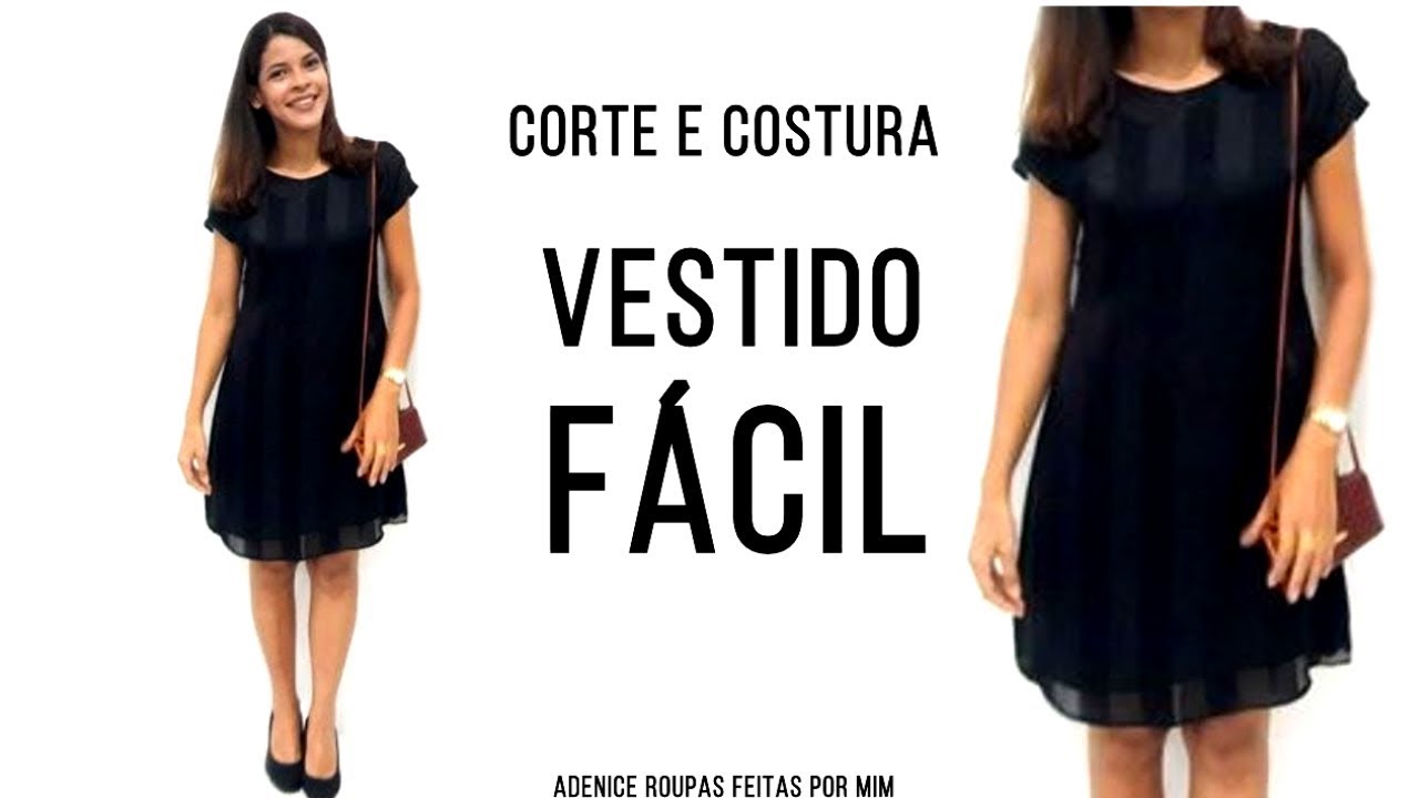 vestido preto basico soltinho