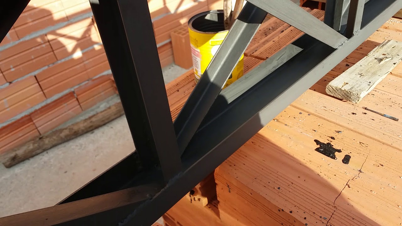 Treliça, vão livre de 7,5 mt para telhado de  barro!! Parte 1