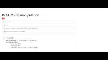 0x14  C   Bit manipulation Quiz.