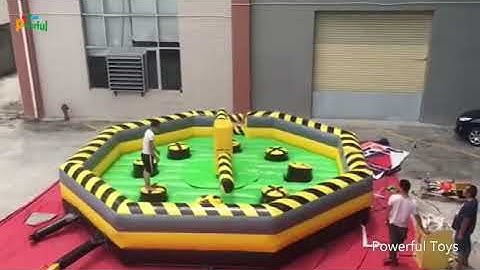 inflatable wipe out eliminator game ,last man standing game