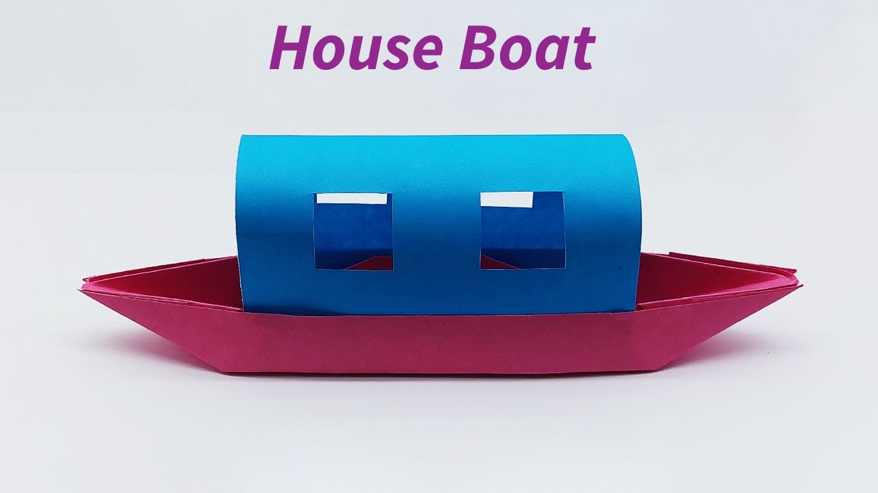 Origami Boat Making Instruction DIY Paper House Boat Making YouTube