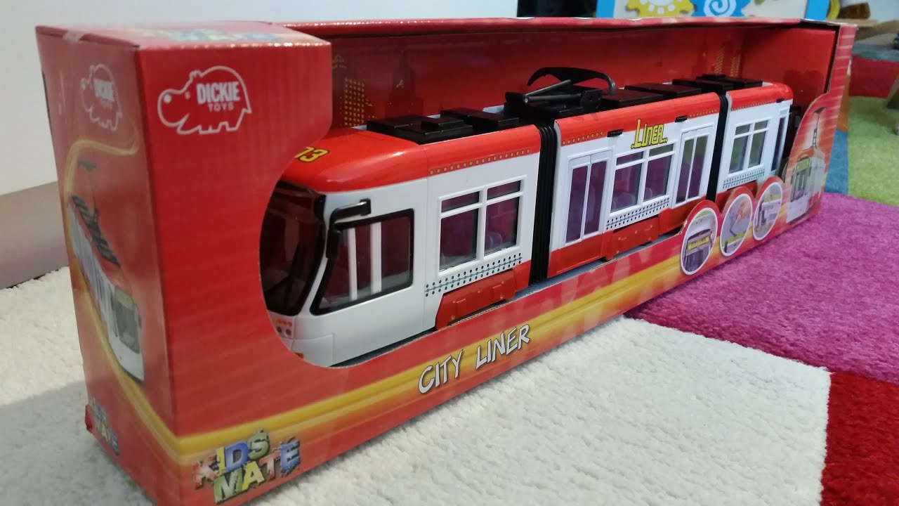 Dickie Toy Tram "City Liner,, Unboxing (HD) YouTube