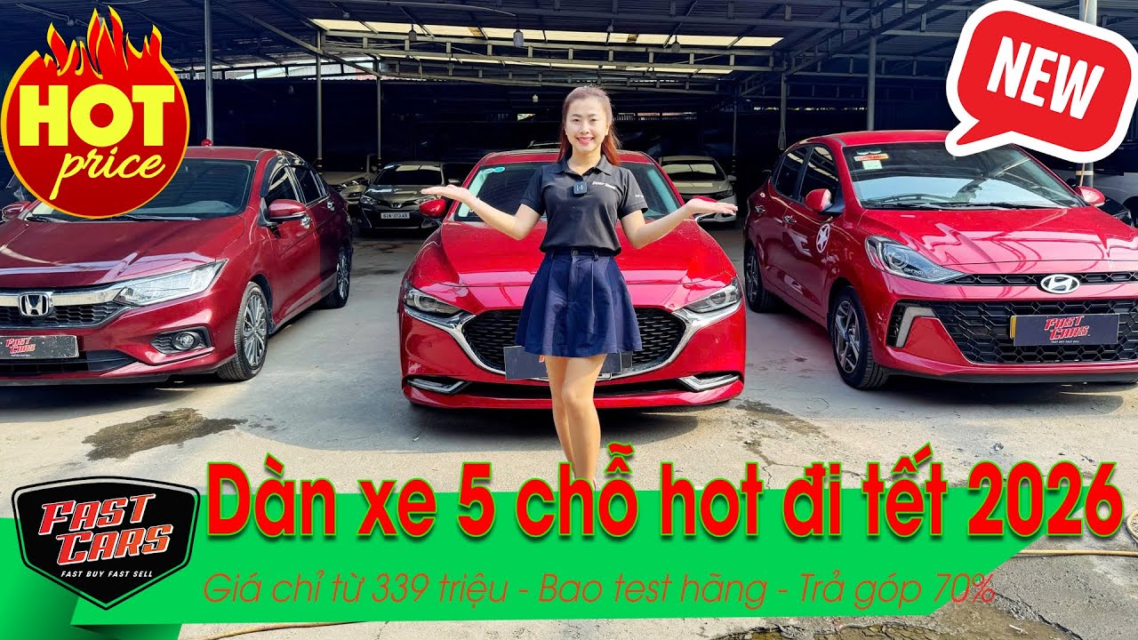 🌸 Dàn xe 5 chỗ giá rẻ đi tết 2026. Mazda 3, City, I10, Vios, Seltos, 3008, Sportage … Bao test hãng