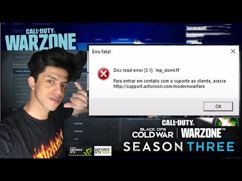 Call of Duty:Warzone | Como Corrigir erro fatal : Disc read error {3.1}:&rsquo;mp_don4.ff&rsquo; (Season Three )