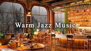 Warm Jazz Music for Studying, Work  ☕ Cozy Coffee Shop Ambience ~ Relaxing Jazz Instrumental Music