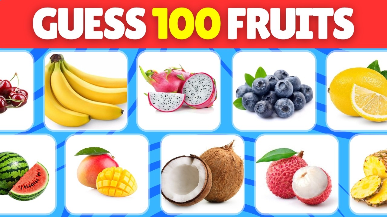Сможете ли вы назвать все 100 фруктов? 🍎 (99% не справятся)
