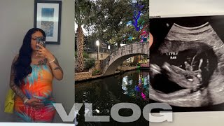 pregnancy vlog : anatomy ultrasound, promotion, San Antonio trip, Halara leggings | army barbie