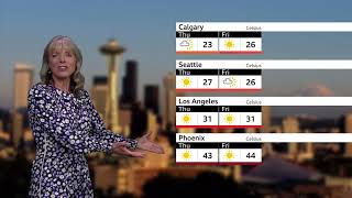 BBC Weather today in NORTH AMERICA - August 20th 2026