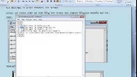 Using Text Fomatting in HTML (এইচটিএমএল এ টেক্সট ফরমেটিং এর ব্যবহার)
