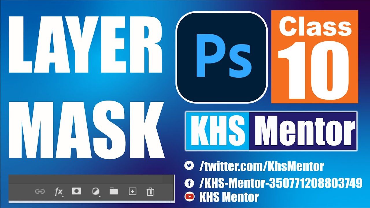 how to use Layer Mask in Adobe Photoshop class 10 in Urdu اردو Hindi ...
