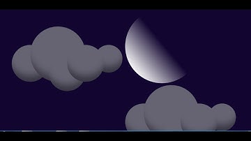 How to make moon and clouds animation by using Html CSS