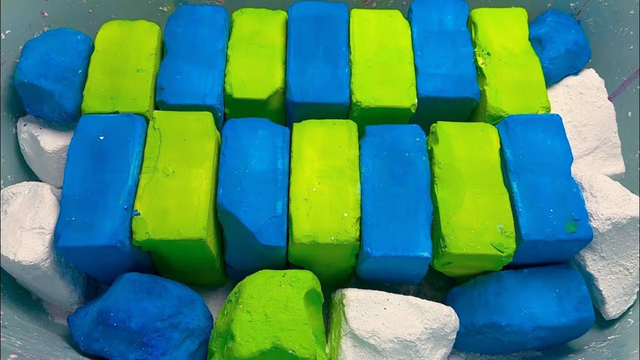 60+ Soft Dyed & PJ Fresh Gym Chalk Blocks Crush ASMR 💖 Oddlysatisfying Sleepaid #gymchalk #asmr 