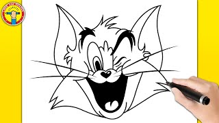 How to Draw Tom - Step by Step | Tom & Jerry | Easy Drawing Tutorial screenshot 3
