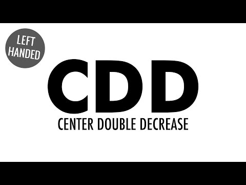 The Center Double Decrease (CDD):: Knitting Decrease :: Left Handed