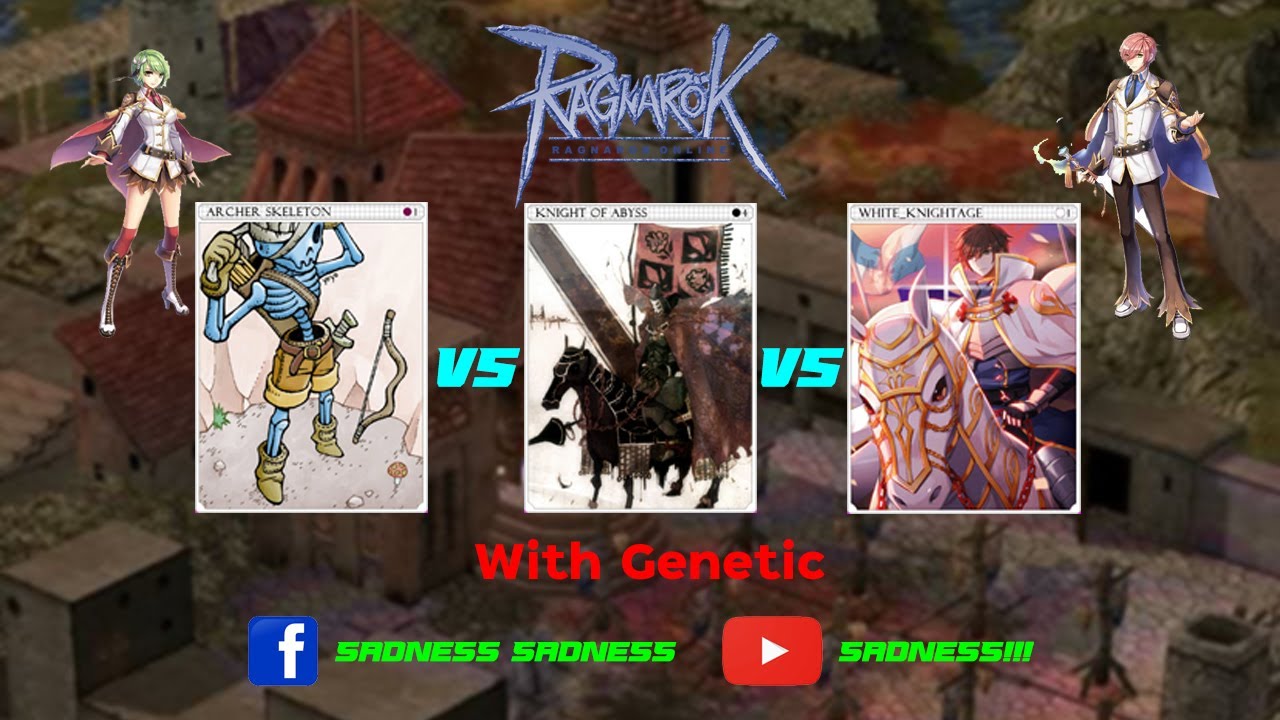 ม้าขาว ro  Update New  [Ragnarok Online] เทสดาเมจการ์ด 3 ใบ Archer Skeleton vs Abysmal Knight vs White Knight with Genetic