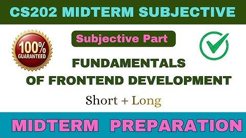 CS202 Midterm Short Notes | Important Short & Long Questions with Answers | Must Watch 