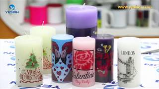 How to use water transfer paper/ Waterslide Decal Paper on Candle