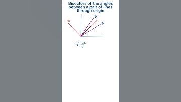 Bisectors of the angle between pair of lines through origin | pair of straight lines |  #bscmaths