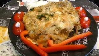 Мясо под Грибами, Картофелем и Сыром в духовке Мясо под Грибами, Картофелем и Сыром в духовке