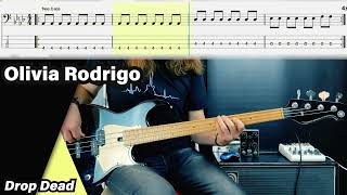 Olivia Rodrigo - Drop Dead (bass cover with tabs) #oliviarodrigo #basscover #basstabs
