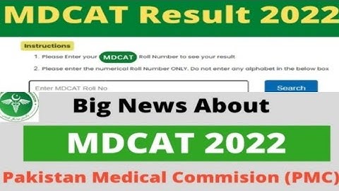 MDCAT 2022 Result Update || MDCAT 2022 Result Date || MDCAT 2022 Latest News || PMC MDCAT Result