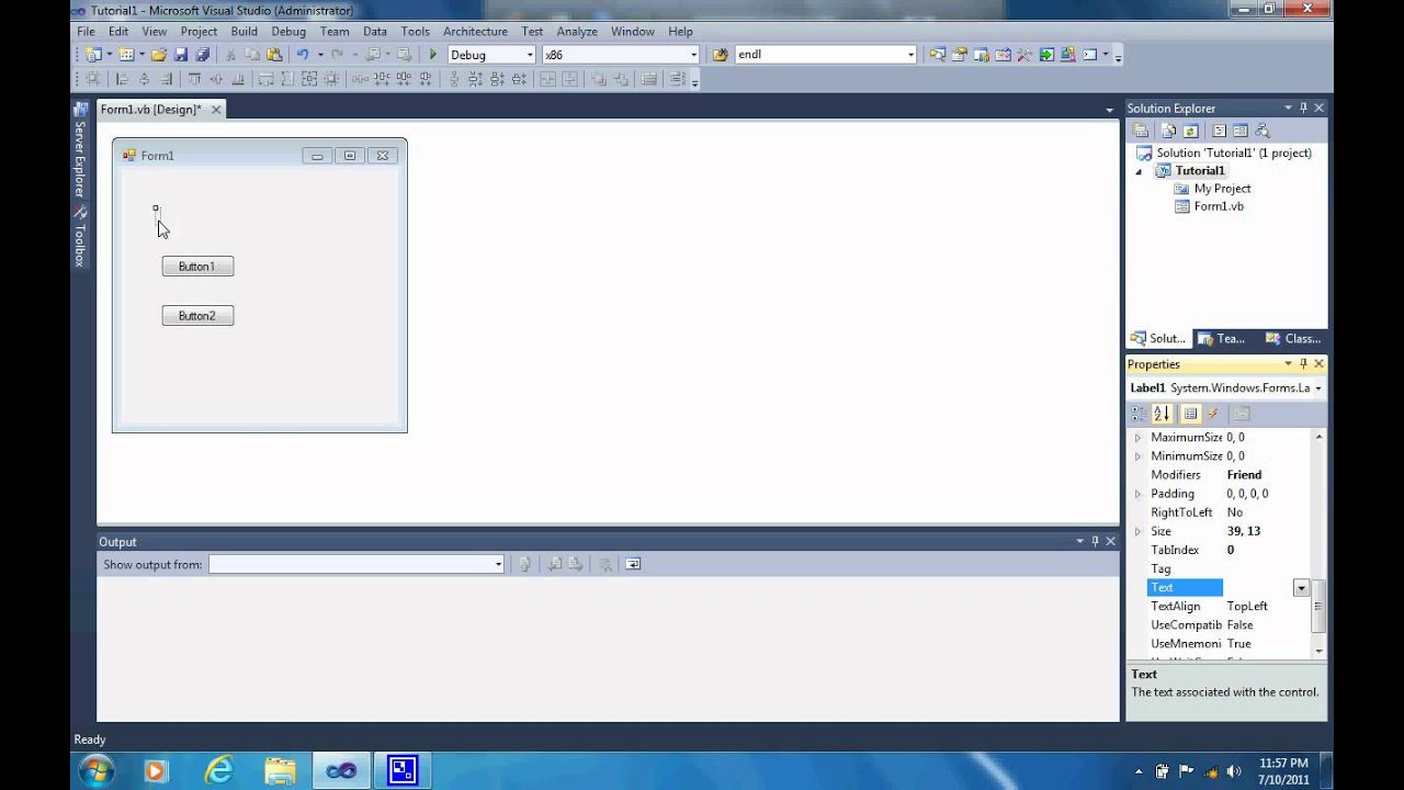 Visual Basic Tutorial 1 - Displaying Text - YouTube