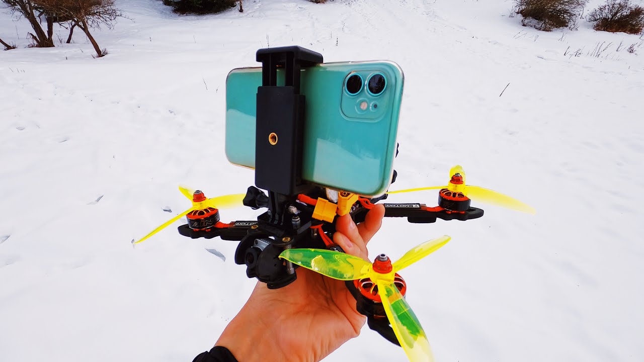 iphone 11 on FPV drone - YouTube