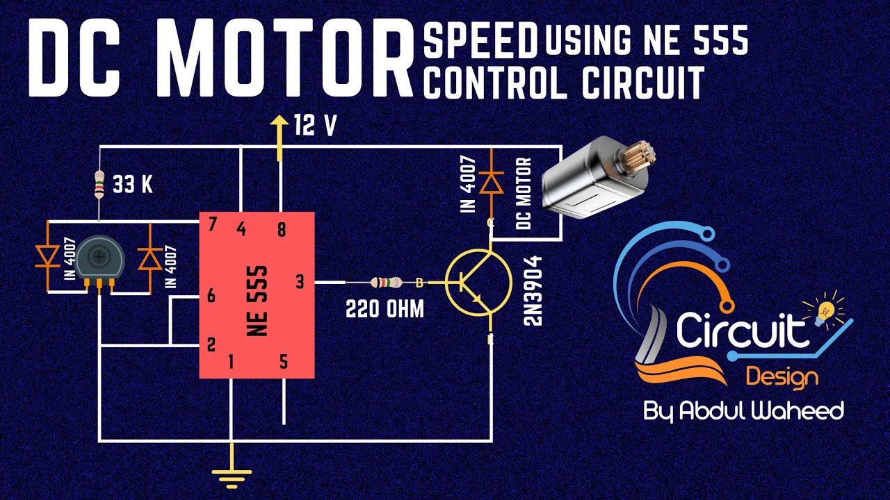 Amazing Project to control speed of DC Motor using NE 555 and ...
